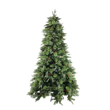 Albero di natale con Pigne "Byron" in PE Effetto Real Touch e PP Effetto Aghi di pino