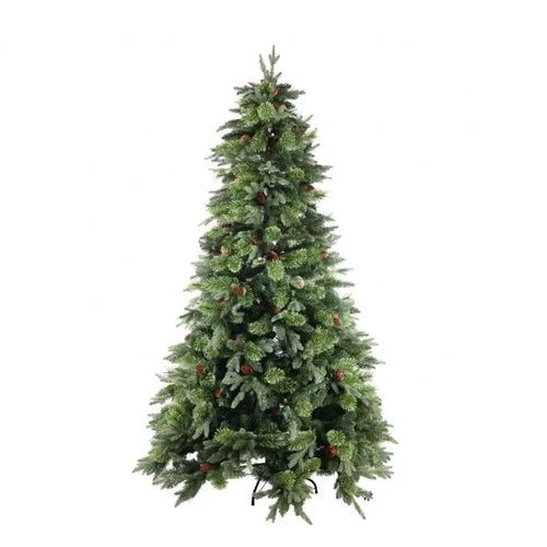 Albero di natale con Pigne Byron in PE Effetto Real Touch e PP Effetto Aghi di pino