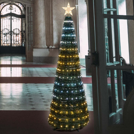 Albero di Natale conico in PVC con gocce di luce pixel led per decorazioni natalizie Casa e cucina/Decorazioni per interni/Addobbi e decorazioni per ricorrenze/Decorazioni natalizie/Alberi di natale artificiali MagiediNatale.it - Altamura, Commerciovirtuoso.it