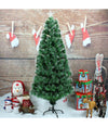 Albero Di Natale In Fibra Ottica 120cm Verde Multicolori Con Punta Stella A Led