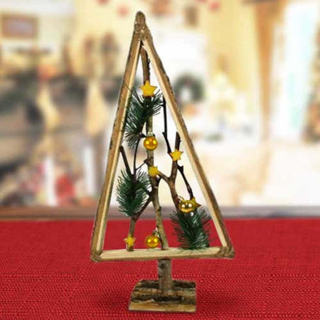 Albero Di Natale In Legno Con Rametti E Palline Oro 58cm Decorazioni Natalizie Casa, arredamento e bricolage > Prodotti per Feste > Prodotti Natalizi Trade Shop italia - Napoli, Commerciovirtuoso.it