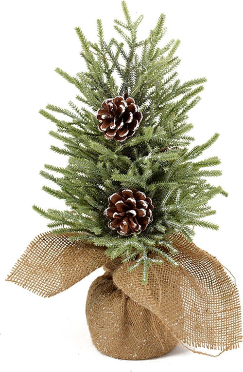 Albero di Natale in PVC con sacco in juta e pigne per decorazioni natalizie h 40 cm Casa e cucina/Decorazioni per interni/Addobbi e decorazioni per ricorrenze/Decorazioni natalizie/Alberi di natale artificiali MagiediNatale.it - Altamura, Commerciovirtuoso.it