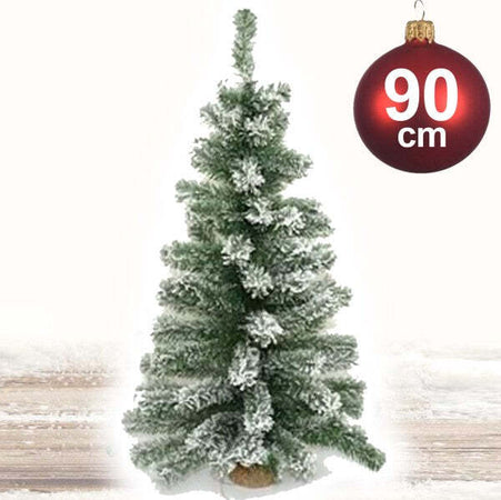 Albero-Di-Natale-Innevato-90cm-90-Punte-Casa-Ufficio-Arredo-Negozio-Effetto-Neve
