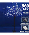 Albero Di Natale Luminoso Ciliegio Per Esterno 960 Led H 240 Cm Bianco Freddo