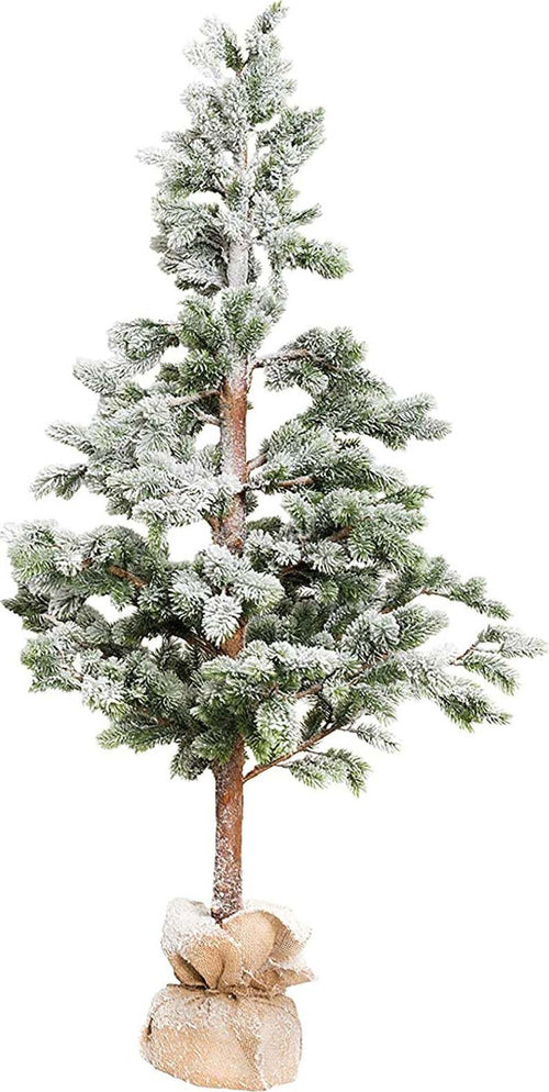 Albero di natale pinetto innevato h 150 cm in PE Real Touch con base in Juta Casa e cucina/Decorazioni per interni/Addobbi e decorazioni per ricorrenze/Decorazioni natalizie/Alberi di natale artificiali MagiediNatale.it - Altamura, Commerciovirtuoso.it