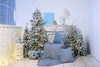 Palline in vetro per albero di natale blu ghiaccio decorazione natalizia 24 Palline da Ø 2,5 cm