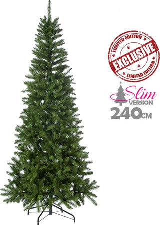 Albero Di Natale Slim Nataluna Mod. Stelvio Altezza 240 Cm Base A Croce 825 Rami Prodotti Natalizi Trade Shop italia - Napoli, Commerciovirtuoso.it