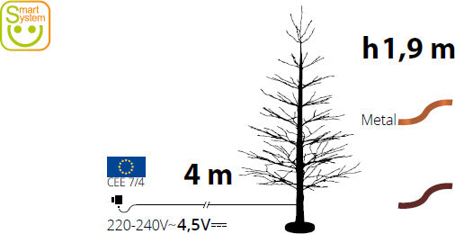 Albero luminoso decorazione natalizia a led luce calda con microled Casa e cucina/Decorazioni per interni/Addobbi e decorazioni per ricorrenze/Decorazioni natalizie/Alberi di natale artificiali MagiediNatale.it - Altamura, Commerciovirtuoso.it