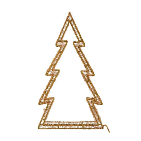 Albero di natale in metallo con luci LED calde per decorazioni natalizie