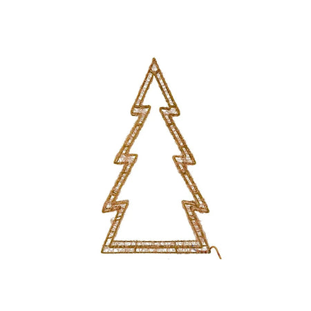 Albero di natale in metallo con luci LED calde per decorazioni natalizie