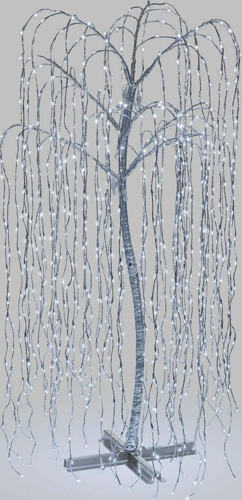 Albero natale luminoso piangente rami cadenti argento led luce fredda esterno Casa e cucina/Decorazioni per interni/Addobbi e decorazioni per ricorrenze/Decorazioni natalizie/Alberi di natale artificiali MagiediNatale.it - Altamura, Commerciovirtuoso.it