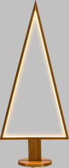 Albero triangolare luminoso con led bianco caldo e base in legno Casa e cucina/Decorazioni per interni/Addobbi e decorazioni per ricorrenze/Decorazioni natalizie/Luci natalizie/Catene luminose per esterni MagiediNatale.it - Altamura, Commerciovirtuoso.it