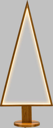 Albero triangolare luminoso con led bianco caldo e base in legno Casa e cucina/Decorazioni per interni/Addobbi e decorazioni per ricorrenze/Decorazioni natalizie/Luci natalizie/Catene luminose per esterni MagiediNatale.it - Altamura, Commerciovirtuoso.it