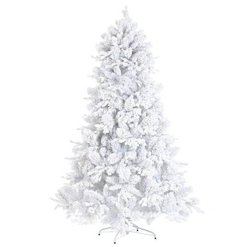 Albero di natale innevato Arlberg in PP Effetto Aghi di Pino + PE Effetto Real Touch +Flock