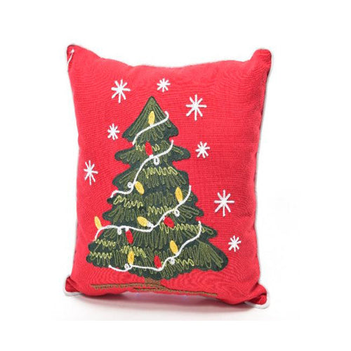 Cuscino con albero di natale per decorazioni natalizie 40 x 40 cm