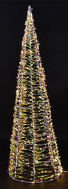 Albero cono in metallo con luce LED per decorazioni natalizie