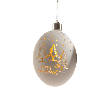 Pallina natalizia con luci decorative in vetro per albero di Natale Ø 10 cm