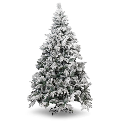Albero di natale innevato Nevada in PE Effetto Real Touch + Flock