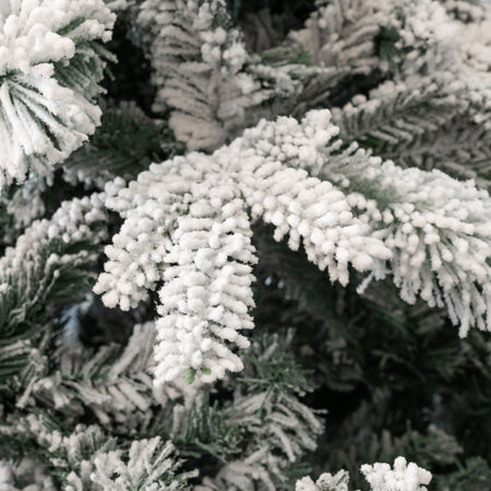Albero di natale innevato "Nevada" in PE Effetto Real Touch + Flock
