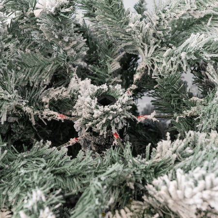 Albero di natale innevato "Nevada" in PE Effetto Real Touch + Flock