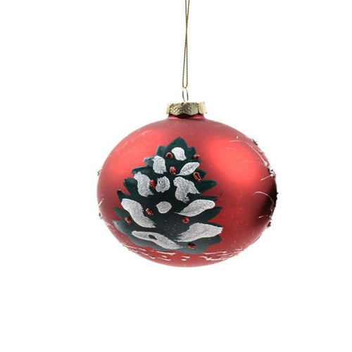 Pallina natalizia con decorazioni in vetro per albero di Natale Ø 10 cm