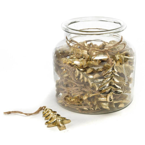 Pendente decorativo in alluminio colore oro decorazione natalizia