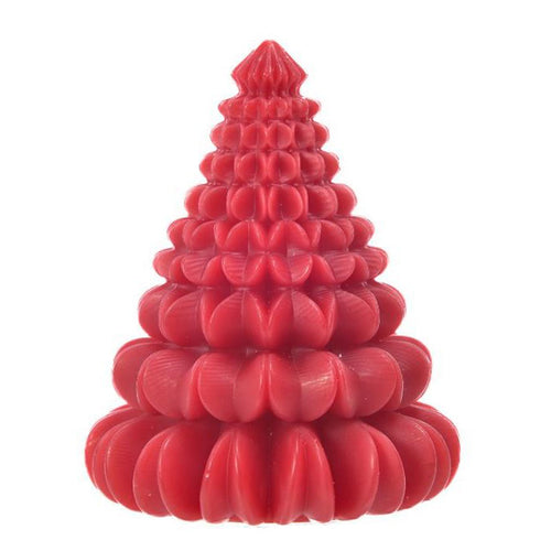 Candela decorativa albero natalizio colore rosso per decorazione ambienti