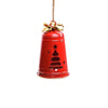 Campana di natale decorata in metallo per decorazioni natalizie