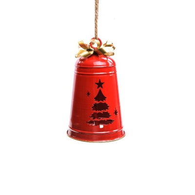 Campana di natale decorata in metallo per decorazioni natalizie
