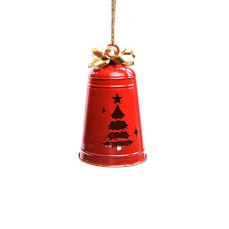 Campana di natale decorata in metallo per decorazioni natalizie