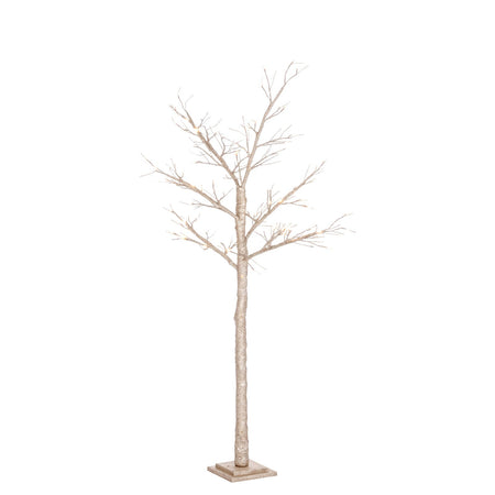 Albero luminoso "Timber Cha" Champagne, Ramo con led a Luce Calda decorazione da Interno h 210 cm