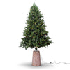 Albero di Natale con base tronco e luci led Marmolada in PE Effetto Real Touch+ PVC