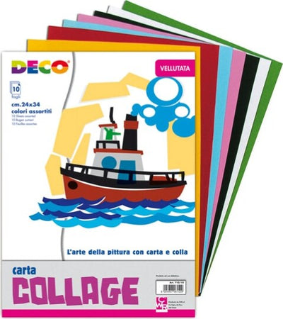 Album collage 710-10 - 24x34cm - 10fg - carta velluto - 130gr - DECO Casa e cucina/Hobby creativi/Carta e lavorazione della carta/Carta/Cartoncino colorato Eurocartuccia - Pavullo, Commerciovirtuoso.it