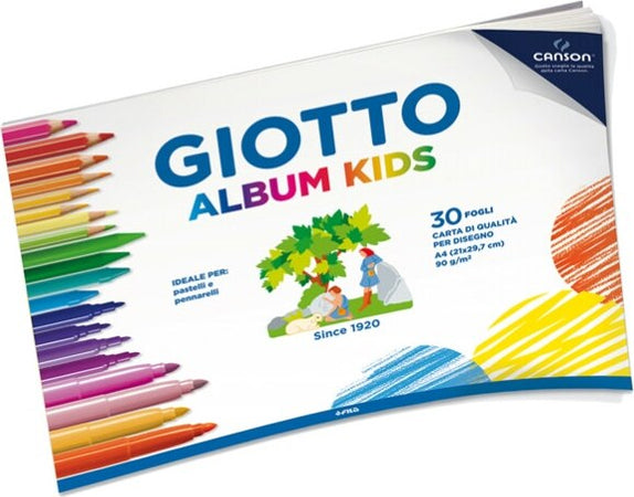 Album Kids 5+ - A4 - 90gr - 30 fogli - Giotto [multipack] 5 pezzi Casa e cucina/Hobby creativi/Disegno/Blocchi e libri da disegno Eurocartuccia - Pavullo, Commerciovirtuoso.it