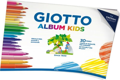 Album Little Kids 2+ - A3 - 90gr - 30 fogli - Giotto [multipack] 5 pezzi Casa e cucina/Hobby creativi/Disegno/Blocchi e libri da disegno Eurocartuccia - Pavullo, Commerciovirtuoso.it