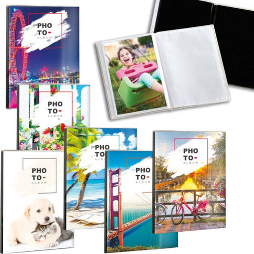 Album portafoto a busta saldato - assortiti - 125 x 165 mm - contiene fino a 24 foto da 10x15cm - Lebez Casa e cucina/Decorazioni per interni/Album fotografici cornici e accessori/Cornici foto/Cornici da parete e da tavolo Eurocartuccia - Pavullo, Commerciovirtuoso.it