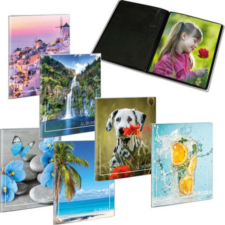 Album portafoto a busta saldato - assortiti - 17 x 21cm - contiene fino a 24 foto da 14 5 x 20cm - Lebez Casa e cucina/Decorazioni per interni/Album fotografici cornici e accessori/Cornici foto/Cornici da parete e da tavolo Eurocartuccia - Pavullo, Commerciovirtuoso.it