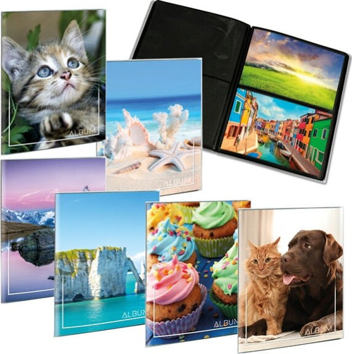 Album portafoto a busta saldato - assortiti - 23 x 30cm - contiene fino a 80 foto da 14x19cm - Lebez Casa e cucina/Decorazioni per interni/Album fotografici cornici e accessori/Cornici foto/Cornici da parete e da tavolo Eurocartuccia - Pavullo, Commerciovirtuoso.it