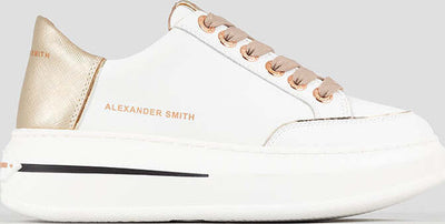 Alexander-Smith-sneakers-donna-Lancaster-in-pelle-white-gold-LSW-1805-WGD