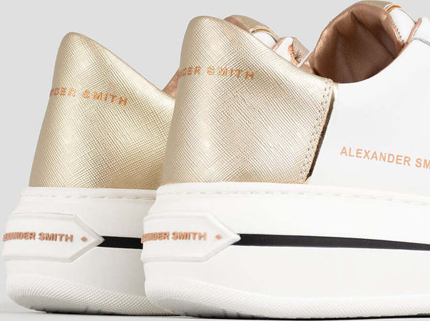 Alexander-Smith-sneakers-donna-Lancaster-in-pelle-white-gold-LSW-1805-WGD