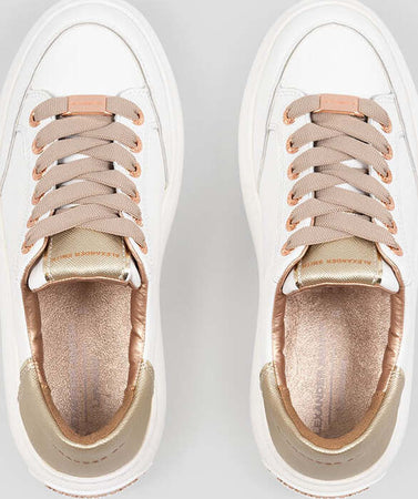 Alexander-Smith-sneakers-donna-Lancaster-in-pelle-white-gold-LSW-1805-WGD