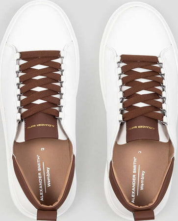 Alexander-Smith-sneakers-uomo-Wembley-in-pelle-white-brown-WYM-2261