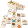 Alfabeto Figurato (63 Tessere) in Legno Gioco per Bambini Dida