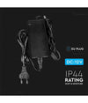Alimentatore 12v 78w 6,5a Con Jack 2.1 Ip44 Plug&play Spina A 2 Poli Input 220v