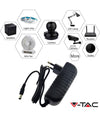 Alimentatore 12v 78w 6,5a Con Jack 2.1 Ip44 Plug&play Spina A 2 Poli Input 220v