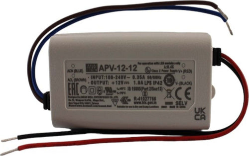 Alimentatore-12W-12VDC-1A-tensione-costante-90V-Mean-Well