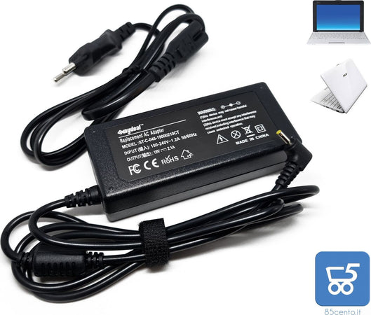 Alimentatore 19V 2.1A 40W 2.5X0.7mm compatibile Asus Netbook Eee PC Zenbook