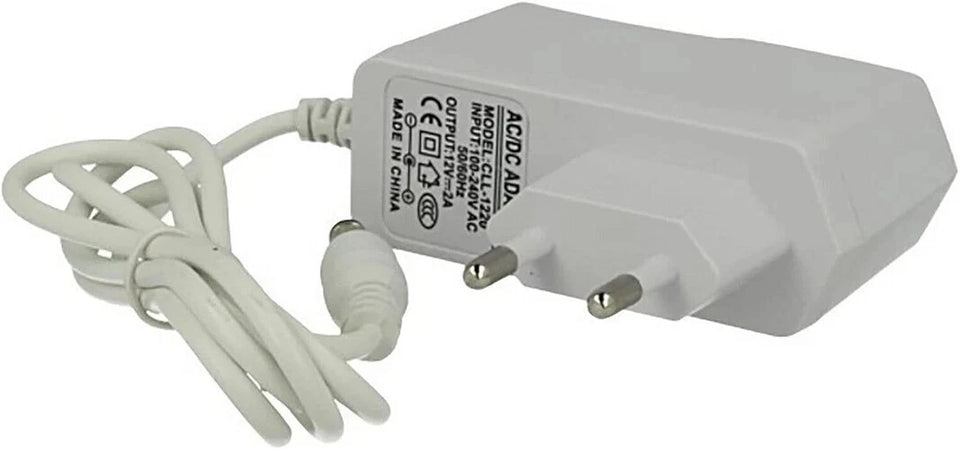 Trasformatore Telecamere Alimentatore 12V 2A Bianco Bobine Led Stabilizzato 220V Sorveglianza Sicurezza Informatica
