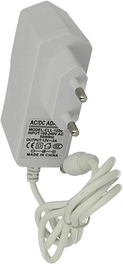 Trasformatore Telecamere Alimentatore 12V 2A Bianco Bobine Led Stabilizzato 220V Sorveglianza Sicurezza Informatica