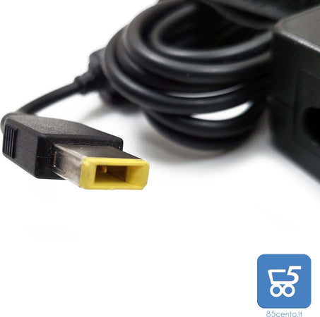 ALIMENTATORE LENOVO ADLX45NCC3A 45W 20V 2.25A SPINOTTO RETTANGOLARE GIALLO 4 x 10mm Usato